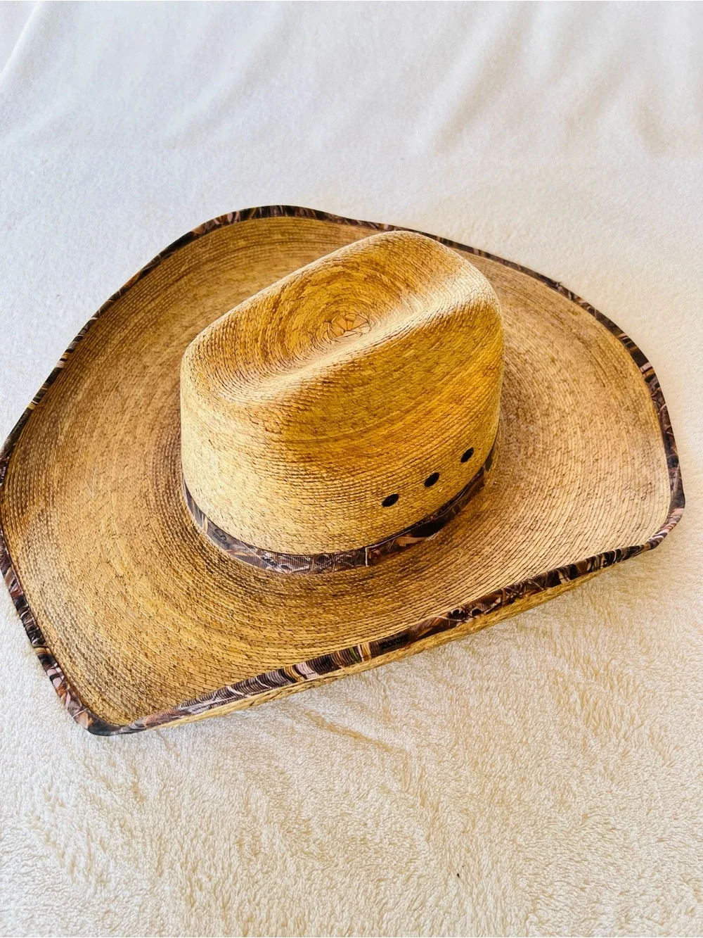 RESISTOL Mallard Cowboy Hat Burned Mexican Palm Straw Mens SMALL WOMENS MEDIUM